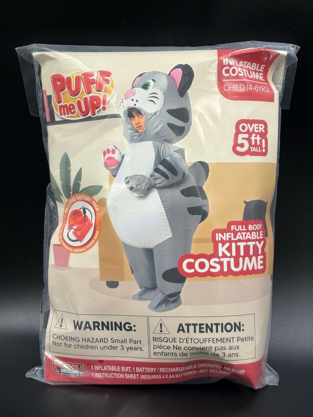 Toddler 4-6 Y/O Spooktacular Creations Full Body Inflatable Kitty Costume